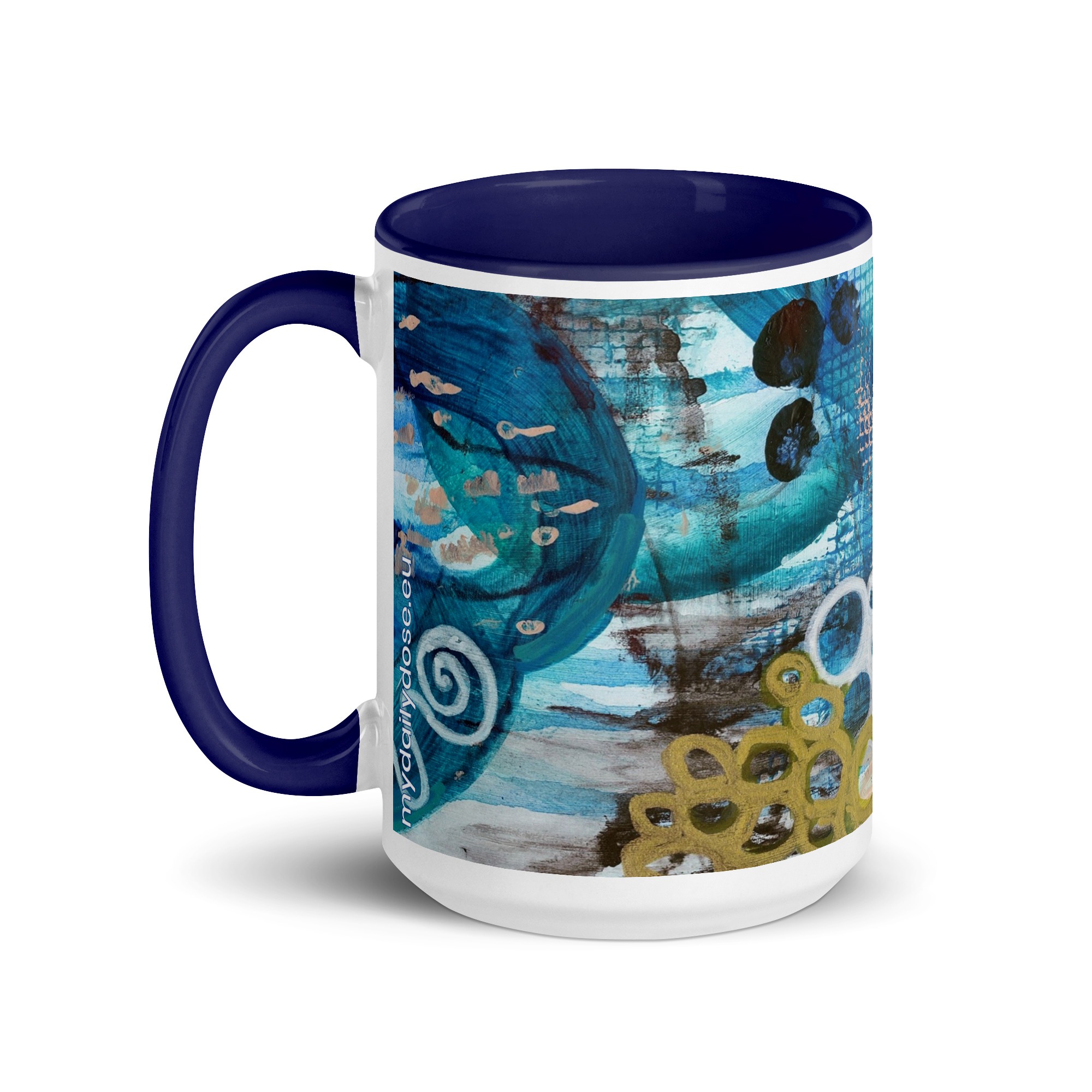 MUG with Dark Blue Character Curiosity2 - Image 3