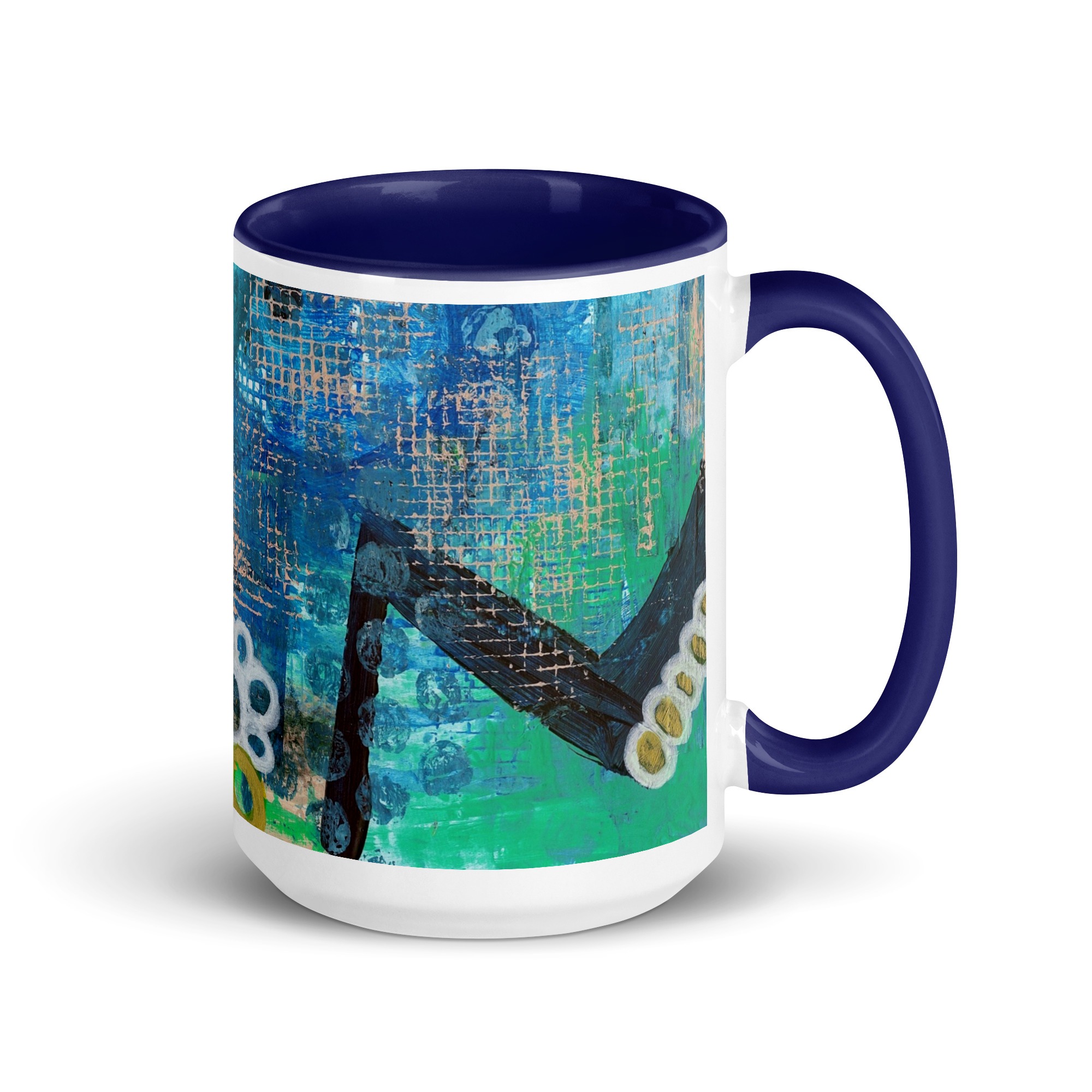 MUG with Dark Blue Character Curiosity2 - Image 2